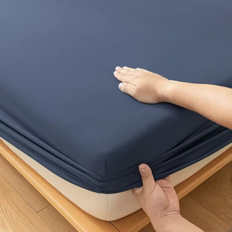 2 People Luxury Double Bed Bed Sheet Elastic Fitted Sheet Mattress Cover Couple Bed Linen 150/180X200 Bedding Queen King Size