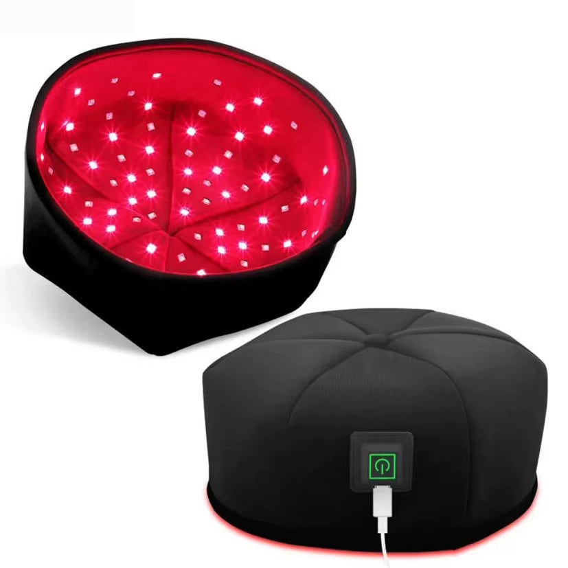 Red Light & near Infrared Therapy Cap for Hair Growth 660Nm 830Nm LED Hat Helmet Pigarlic Oily Natural Device Head Relaxation
