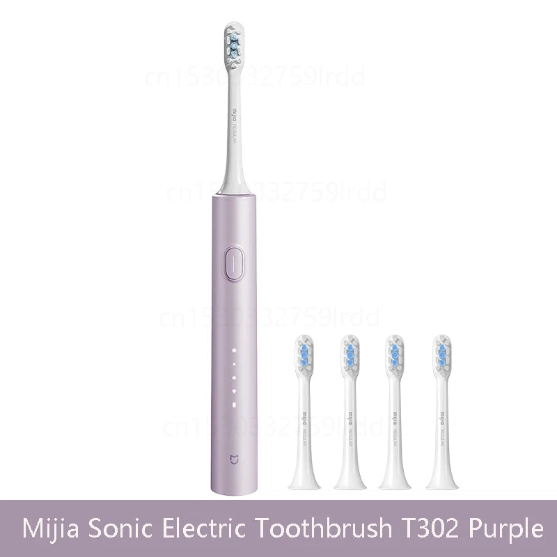 XIAOMI Sonic Electric Toothbrush T302 3Colors 4 Brush Heads IPX8 Water Proof 360° Wireless Charging 4 Modes Cleaning Teeth