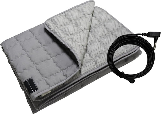Grounding Mat 23.6X34.2 Inch, Earth Pad for Bed with Silver Fiber & Cotton for Stress Relief & Sleep Improvement, Couch/Bed Use