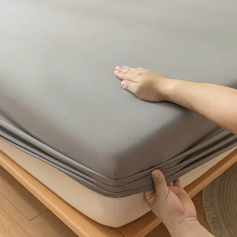 2 People Luxury Double Bed Bed Sheet Elastic Fitted Sheet Mattress Cover Couple Bed Linen 150/180X200 Bedding Queen King Size