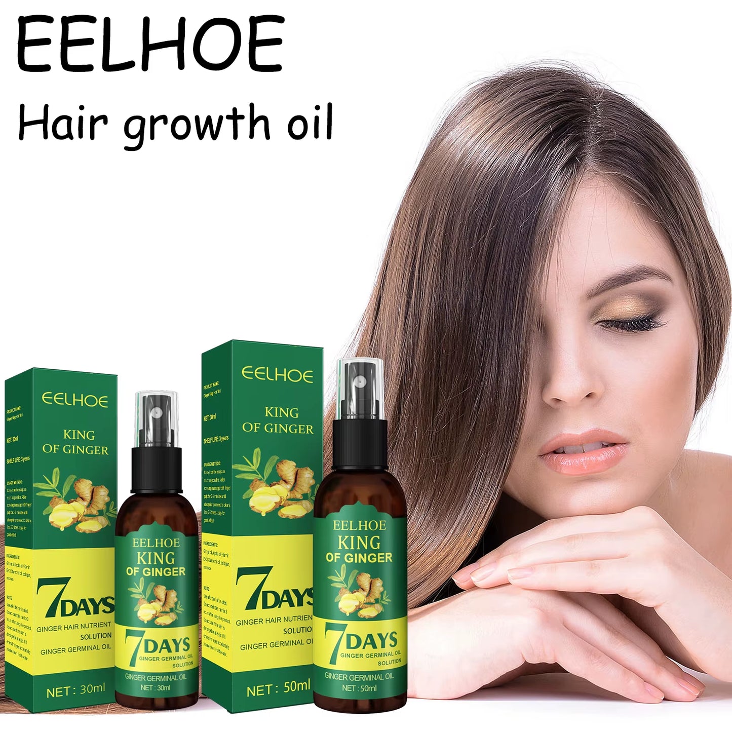 Ginger Hair Care Spray Strengthening Hair Root Nourishing Scalp Promote Hair Growth Repair Hair Care Oil Spray