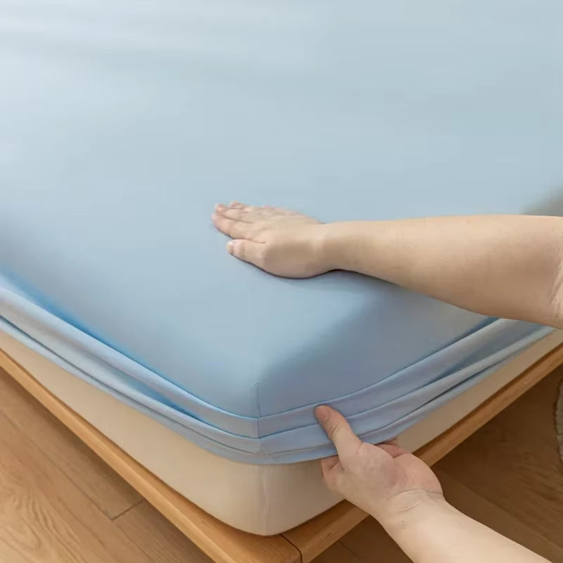 2 People Luxury Double Bed Bed Sheet Elastic Fitted Sheet Mattress Cover Couple Bed Linen 150/180X200 Bedding Queen King Size