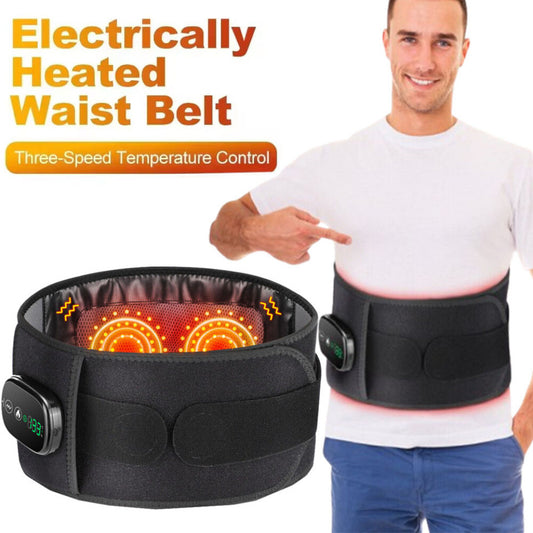 Red Light Therapy Electric Heating Waist Belt with Massager for Back Pain Relief