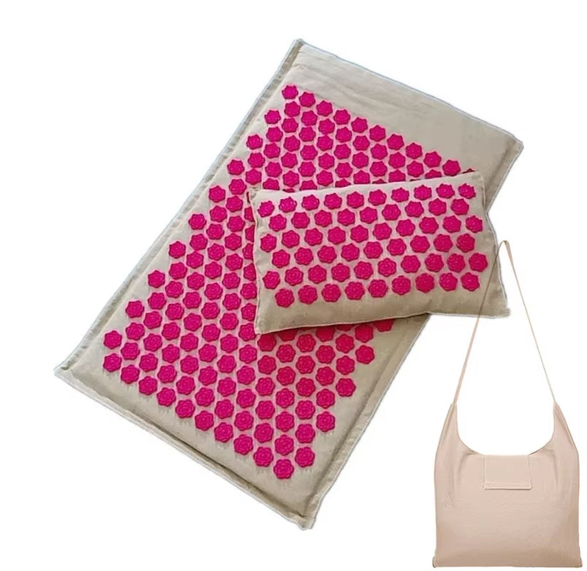 Nature Linen Coconut Palm Massage Yoga Mat 74*44Cm Acupuntura Acupresion Massage Accupressure Acupuncture Spike Cushion
