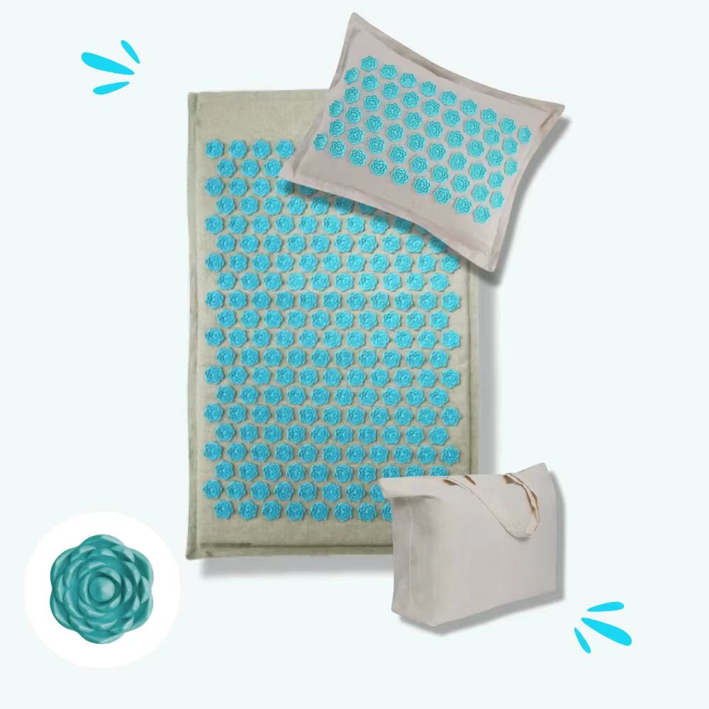 Nature Linen Coconut Palm Massage Yoga Mat 74*44Cm Acupuntura Acupresion Massage Accupressure Acupuncture Spike Cushion