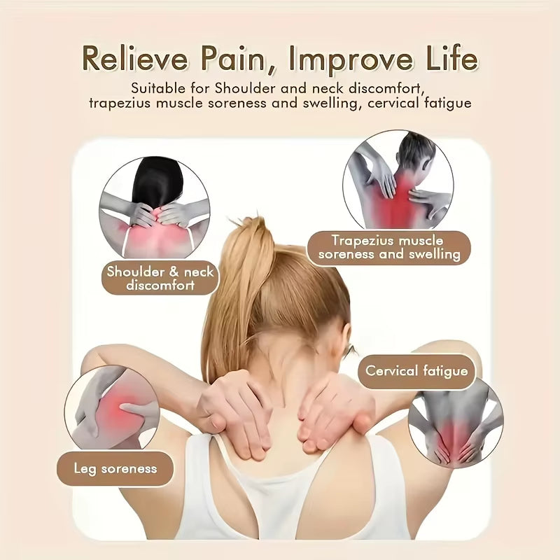 Electric Neck and Shoulder Massager Wireless Shoulder & Back Massage Pillow Trapezius Neck Cervical Back Massage Shawl Gifts