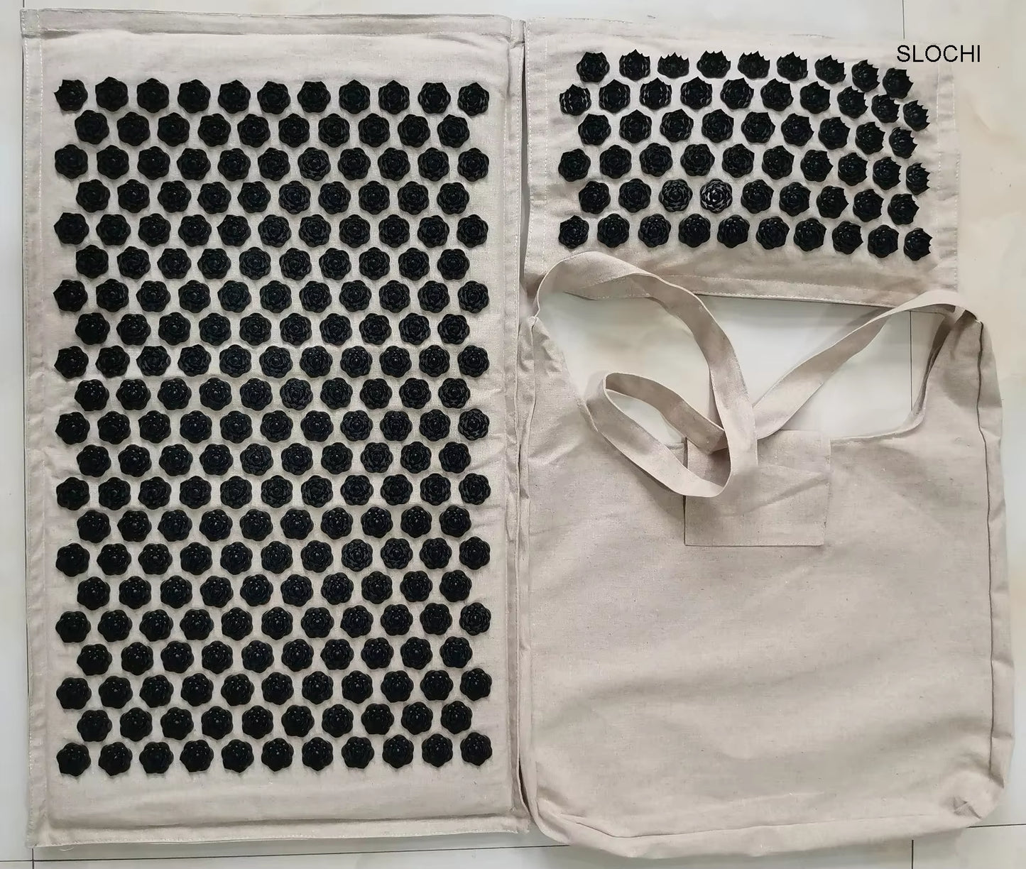 Nature Linen Coconut Palm Massage Yoga Mat 74*44Cm Acupuntura Acupresion Massage Accupressure Acupuncture Spike Cushion