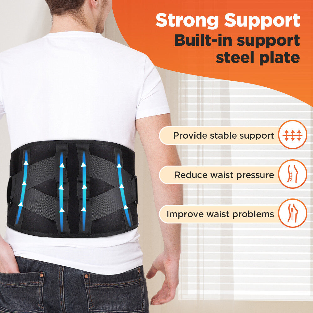 Red Light Therapy Electric Heating Waist Belt with Massager for Back Pain Relief
