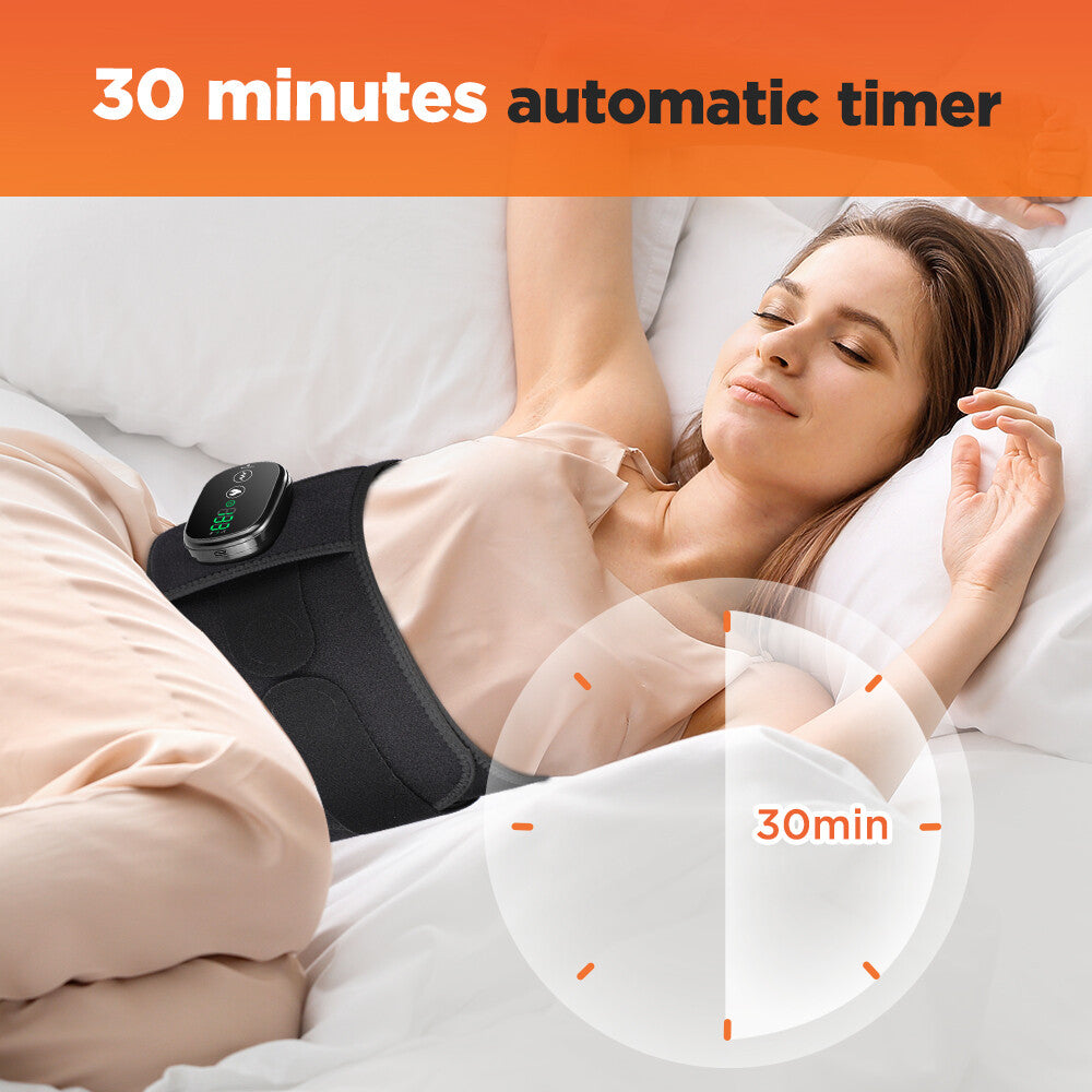 Red Light Therapy Electric Heating Waist Belt with Massager for Back Pain Relief