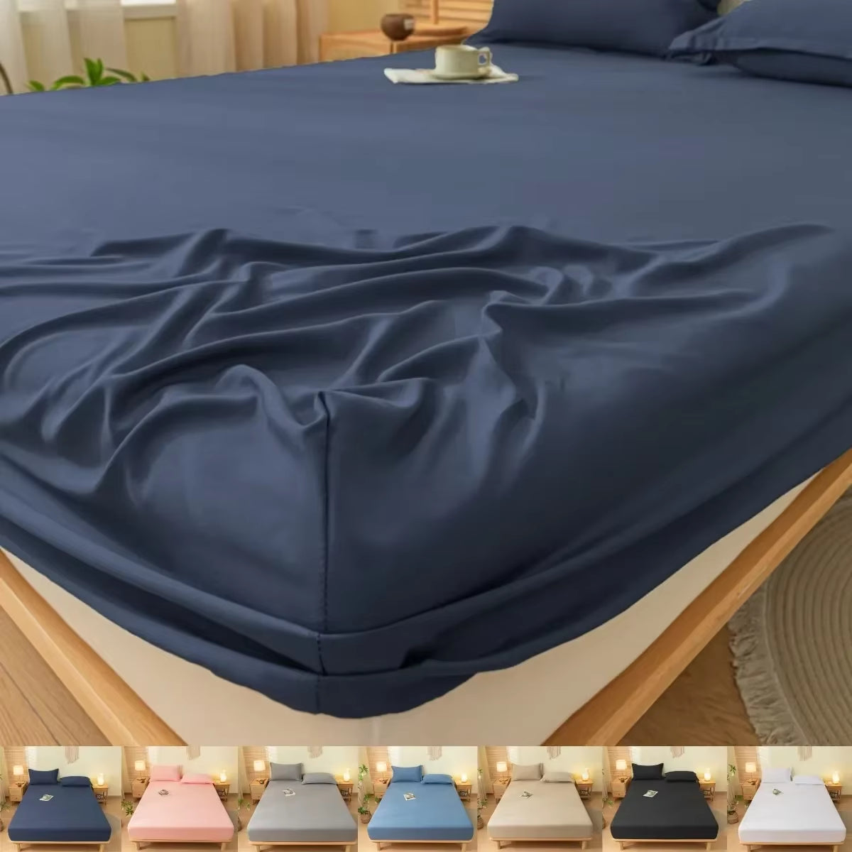 2 People Luxury Double Bed Bed Sheet Elastic Fitted Sheet Mattress Cover Couple Bed Linen 150/180X200 Bedding Queen King Size