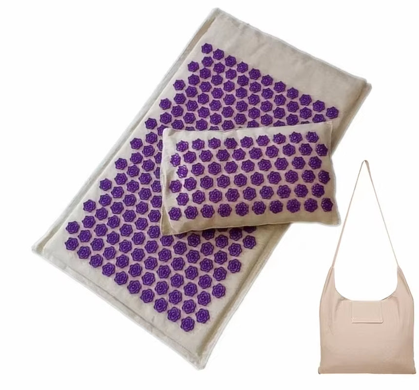 Nature Linen Coconut Palm Massage Yoga Mat 74*44Cm Acupuntura Acupresion Massage Accupressure Acupuncture Spike Cushion
