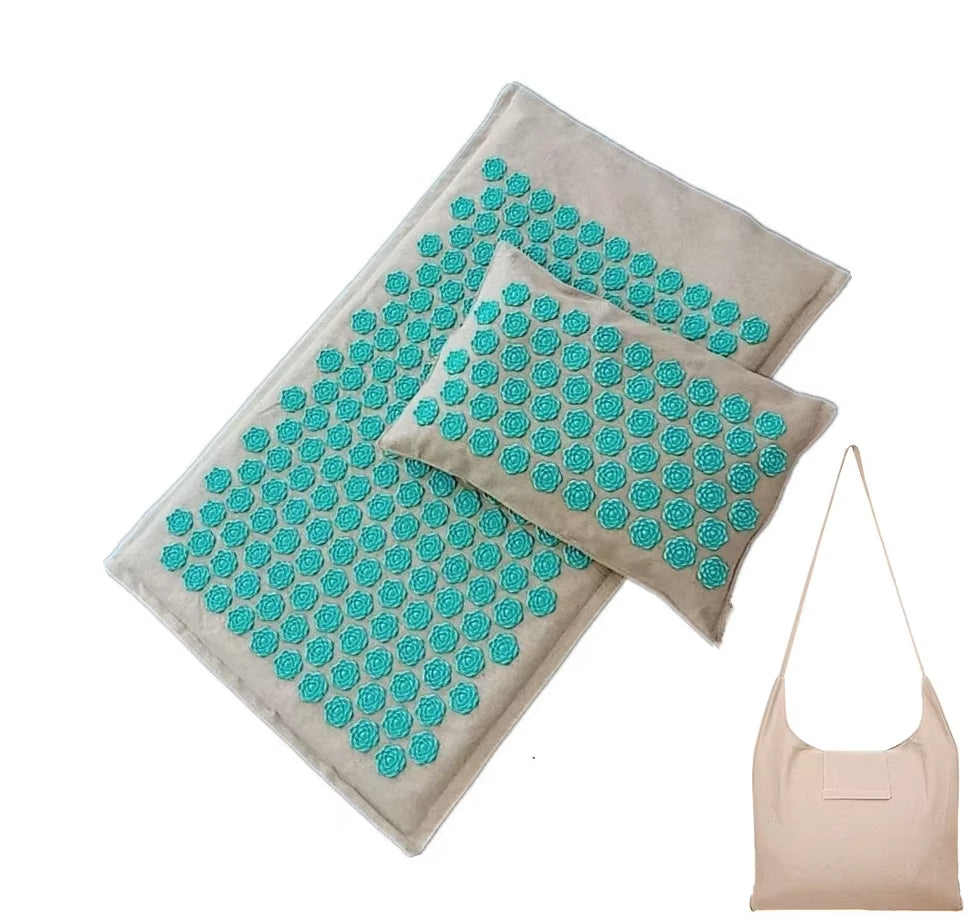 Nature Linen Coconut Palm Massage Yoga Mat 74*44Cm Acupuntura Acupresion Massage Accupressure Acupuncture Spike Cushion