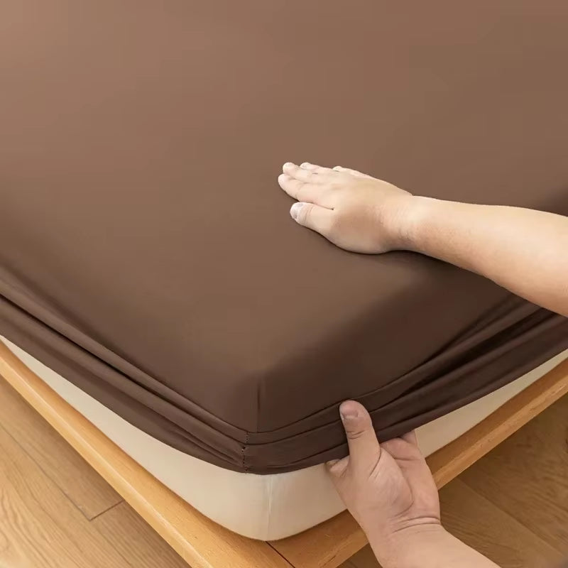 2 People Luxury Double Bed Bed Sheet Elastic Fitted Sheet Mattress Cover Couple Bed Linen 150/180X200 Bedding Queen King Size