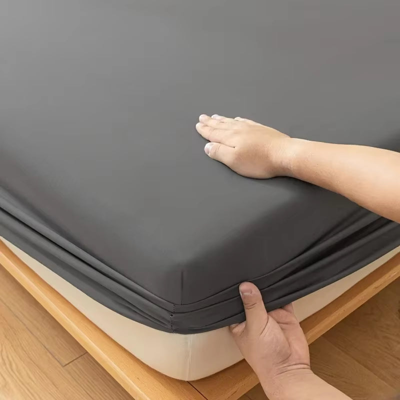 2 People Luxury Double Bed Bed Sheet Elastic Fitted Sheet Mattress Cover Couple Bed Linen 150/180X200 Bedding Queen King Size