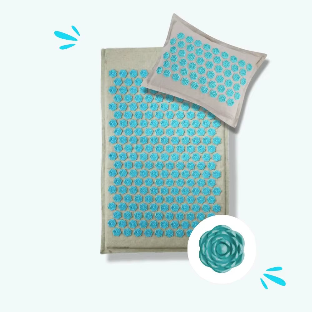 Nature Linen Coconut Palm Massage Yoga Mat 74*44Cm Acupuntura Acupresion Massage Accupressure Acupuncture Spike Cushion