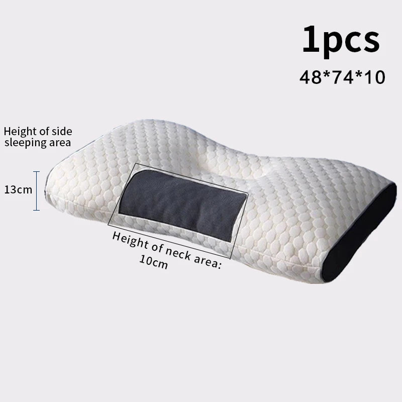 Neck Pillow Help Sleep and Protect the Neck Cervical Orthopedic Household Soybean Fiber SPA Massage Pillow for Sleeping New