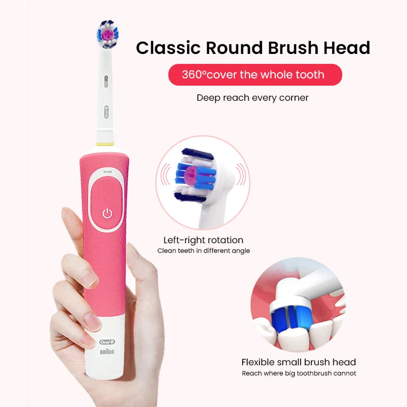 D100 Electric Toothbrush 2D Vitality Cleaning Teeth Brush Waterproof Electronic Teeth Brush Inductive Charger with Timer