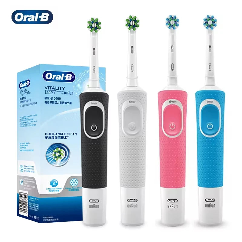 D100 Electric Toothbrush 2D Vitality Cleaning Teeth Brush Waterproof Electronic Teeth Brush Inductive Charger with Timer
