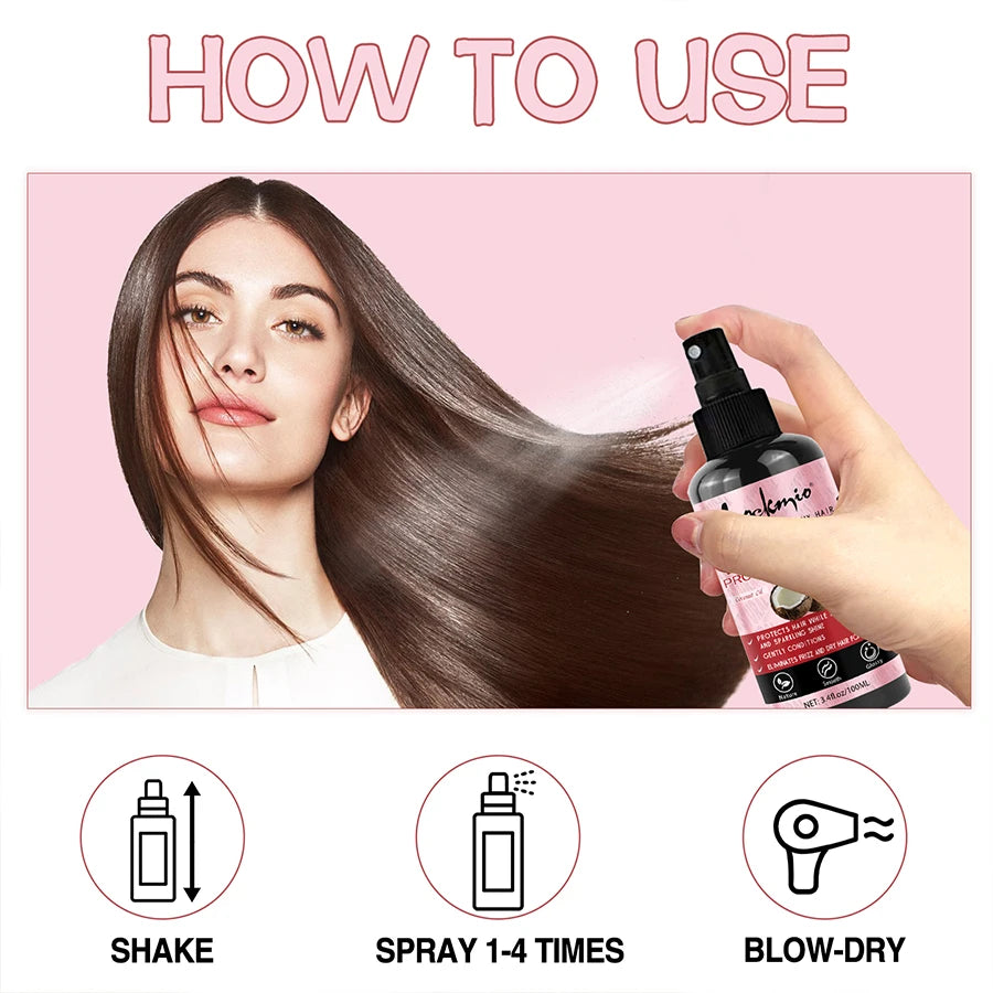 Thermal Protection Spray for Hair Heat Protector Serum Protect Hair from UV Damaged Moisturizing Hair-Care Conditioner for Women