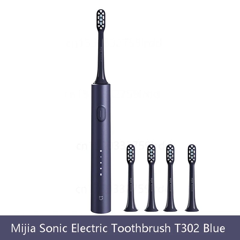 XIAOMI  Sonic Electric Toothbrush T302 3Colors 4 Brush Heads IPX8 Water Proof 360° Wireless Charging 4 Modes Cleaning Teeth