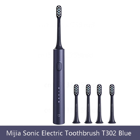 XIAOMI  Sonic Electric Toothbrush T302 3Colors 4 Brush Heads IPX8 Water Proof 360° Wireless Charging 4 Modes Cleaning Teeth