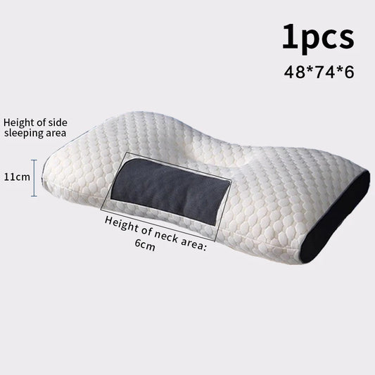 Neck Pillow Help Sleep and Protect the Neck Cervical Orthopedic Household Soybean Fiber SPA Massage Pillow for Sleeping New