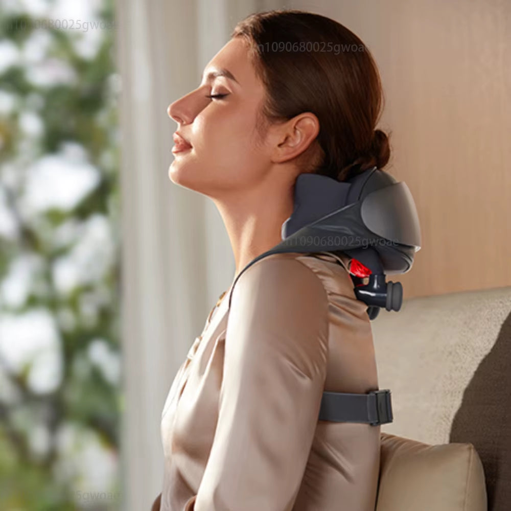 Advanced Shiatsu Cervical Neck Massager with Red Light Therapy - Ultimate Muscle Stimulator for Neck and Shoulder Relief