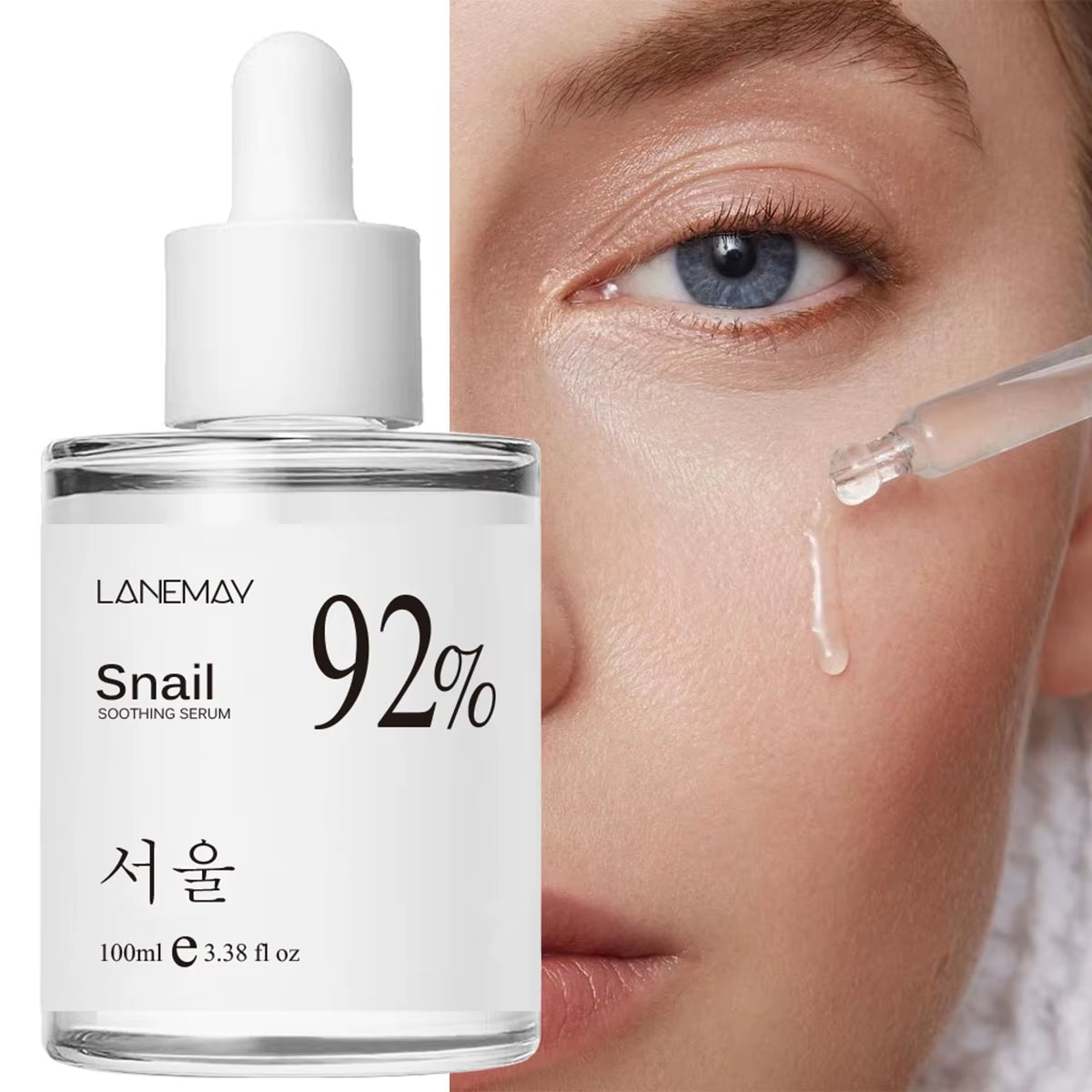92% Snail Facial Essence Smoothing Your Skin Hydrating and Moisturizing Face Serum 100Ml