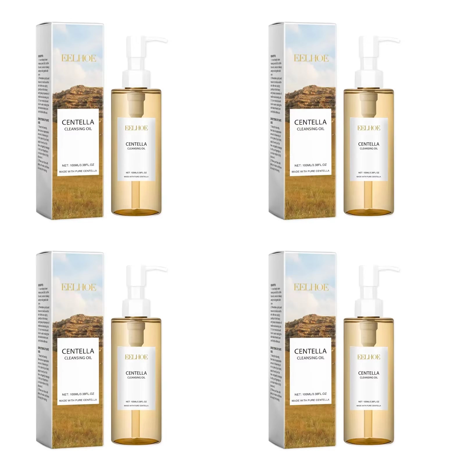 Centella Cleansing Oil Gentle Facial Makeup Remover Vitamin E Moisturizing Face Refresher Cleaning Oil Cleaning Nose Pores