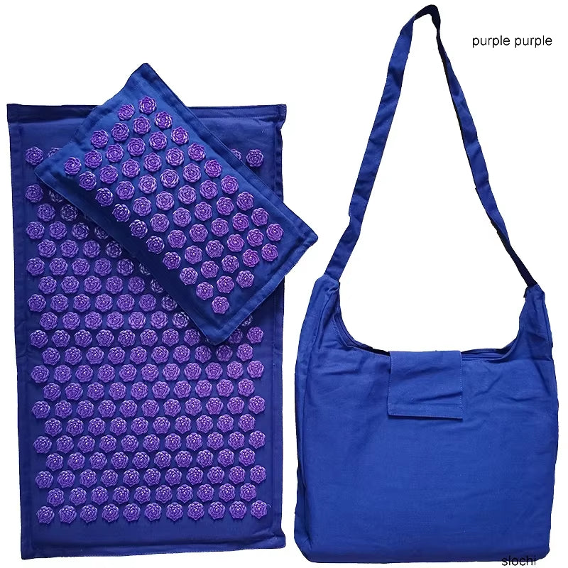 Nature Linen Coconut Palm Massage Yoga Mat 74*44Cm Acupuntura Acupresion Massage Accupressure Acupuncture Spike Cushion