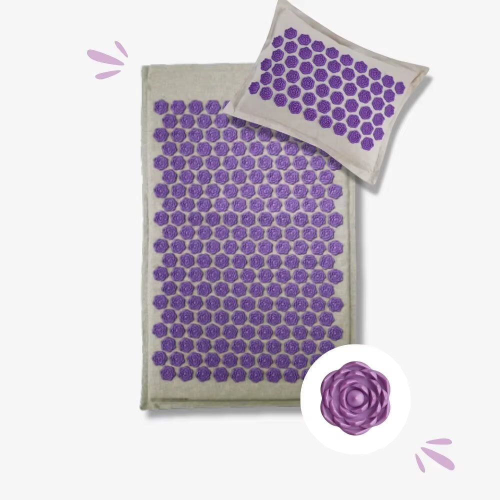 Nature Linen Coconut Palm Massage Yoga Mat 74*44Cm Acupuntura Acupresion Massage Accupressure Acupuncture Spike Cushion