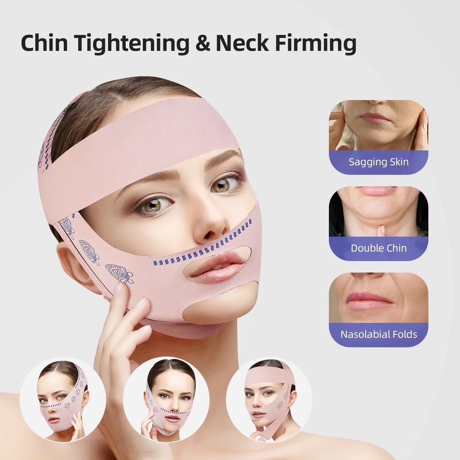 Face Slimming Bandage Women Face Lifting V Line Shaper Chin Cheek Lift up Belt anti Wrinkle Strap Facial Beauty Skin Care Tools