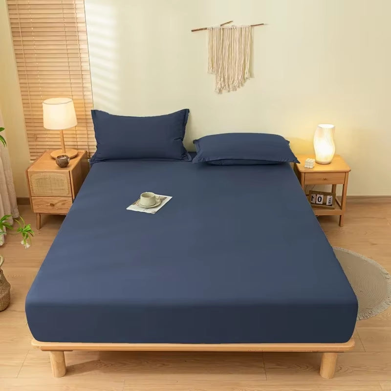2 People Luxury Double Bed Bed Sheet Elastic Fitted Sheet Mattress Cover Couple Bed Linen 150/180X200 Bedding Queen King Size