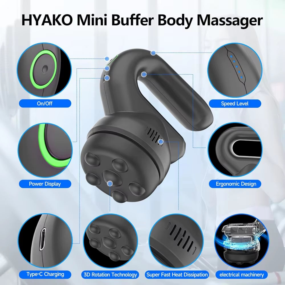 Handheld Professional Mini Orbital Buffer Relief Massager